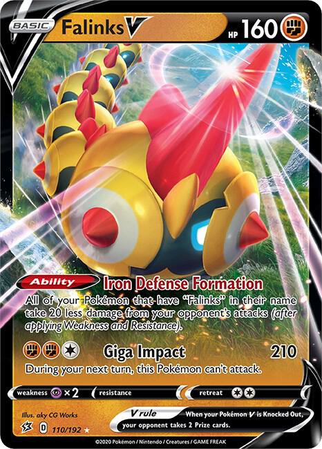 Falinks V 110/192 Holofoil — Rebel Clash Pokémon card