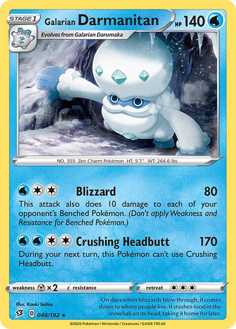 Galarian Darmanitan 048/192 Reverse Holofoil — Rebel Clash Pokémon card