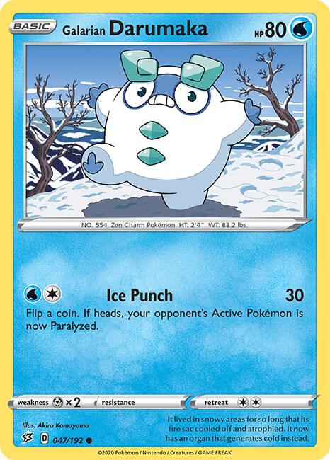 Galarian Darumaka 047/192 — Rebel Clash Pokémon card