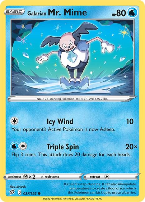 Galarian Mr. Mime 037/192 — Rebel Clash Pokémon card