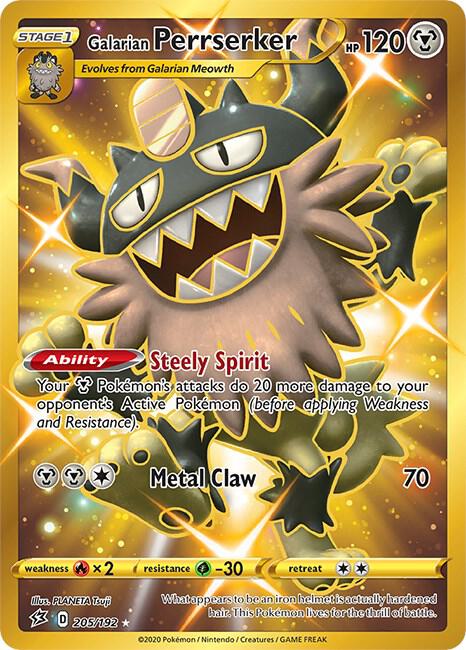 Pokemon - Rebel Clash - Galarian Perrserker - 205/192 - Holofoil
