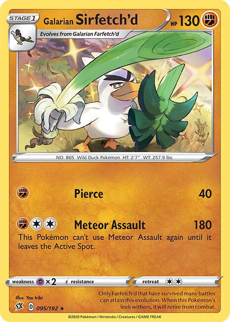 Galarian Sirfetch'd 095/192 Reverse Holofoil — Rebel Clash Pokémon card