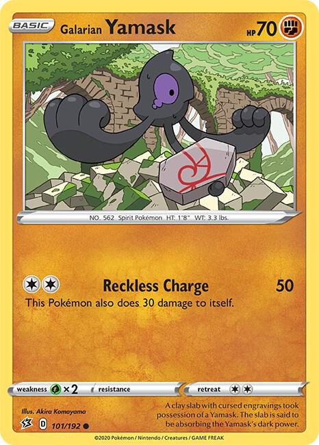 Pokemon - Rebel Clash - Galarian Yamask - 101/192 - Reverse Holofoil