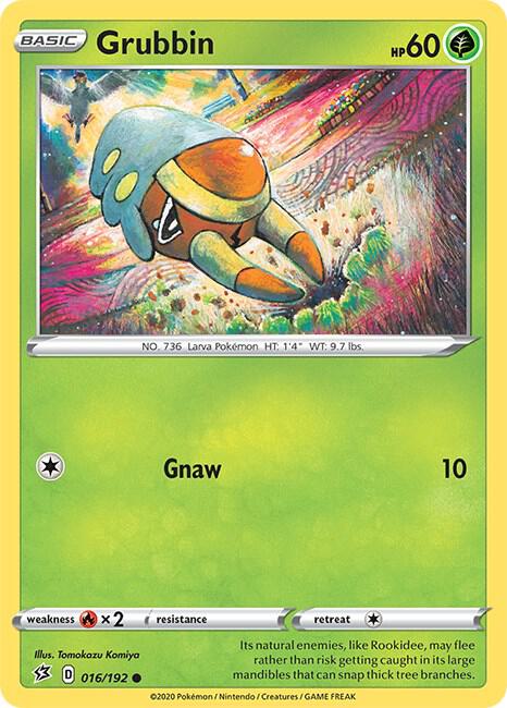 Pokemon - Rebel Clash - Grubbin - 016/192 - Reverse Holofoil