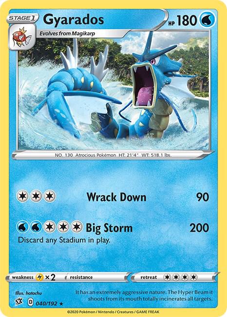 Gyarados 040/192 Reverse Holofoil — Rebel Clash Pokémon card