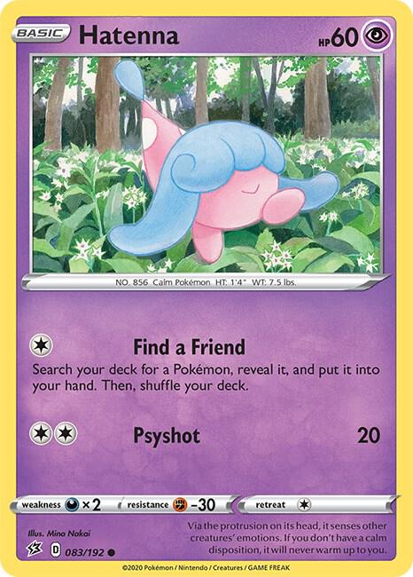 Pokemon - Rebel Clash - Hatenna - 083/192 - Reverse Holofoil
