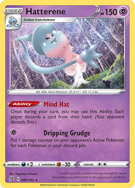 Pokemon - Rebel Clash - Hatterene - 085/192 - Reverse Holofoil