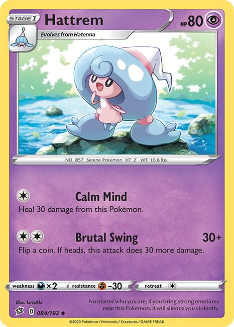Hattrem 084/192 Reverse Holofoil — Rebel Clash Pokémon card