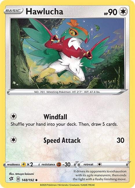 Hawlucha 148/192 — Rebel Clash Pokémon card