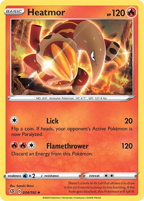 Heatmor 034/192 — Rebel Clash Pokémon card