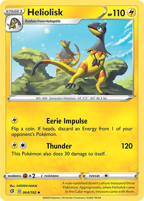 Heliolisk 064/192 Reverse Holofoil — Rebel Clash Pokémon card