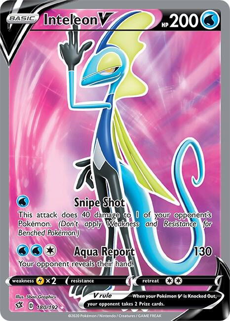 Inteleon V 180/192 Holofoil — Rebel Clash Pokémon card