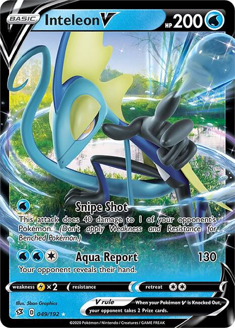 Inteleon V 049/192 Holofoil — Rebel Clash Pokémon card