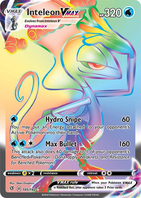 Inteleon VMAX 195/192 Holofoil — Rebel Clash Pokémon card