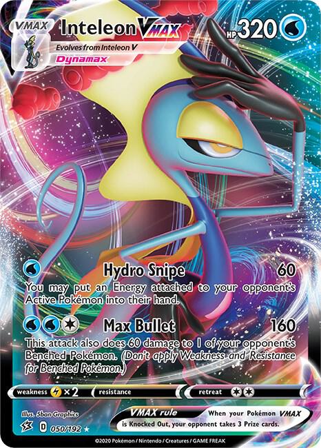 Inteleon VMAX 050/192 Holofoil — Rebel Clash Pokémon card