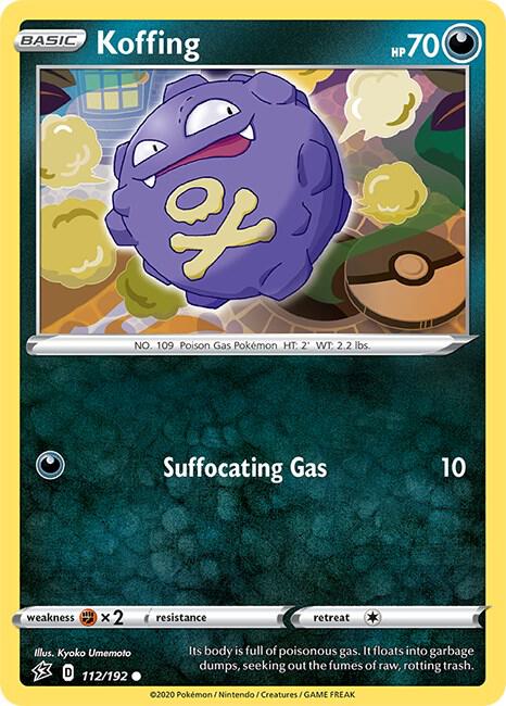 Koffing 112/192 Reverse Holofoil — Rebel Clash Pokémon card