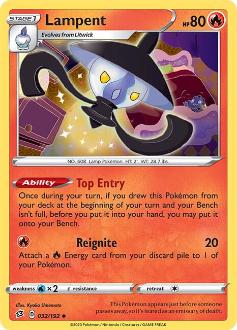 Pokemon - Rebel Clash - Lampent - 032/192 - Reverse Holofoil