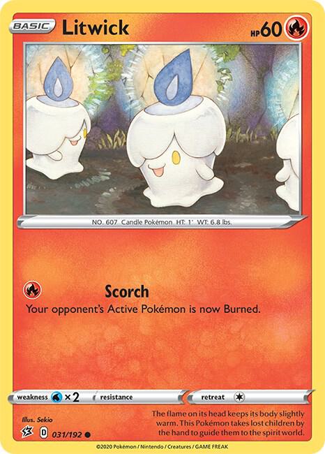 Pokemon - Rebel Clash - Litwick - 031/192 - Reverse Holofoil