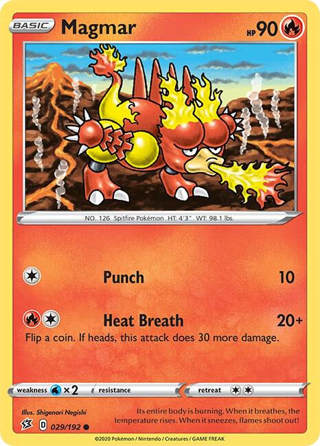 Magmar 029/192 — Rebel Clash Pokémon card
