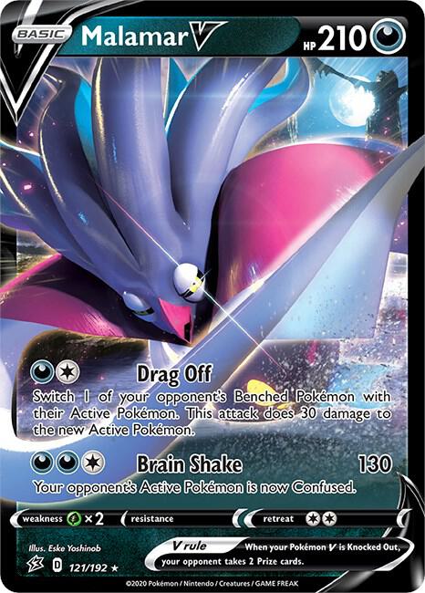Malamar V 121/192 Holofoil — Rebel Clash Pokémon card