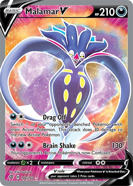 Malamar V 186/192 Holofoil — Rebel Clash Pokémon card