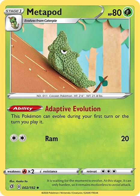Metapod 002/192 — Rebel Clash Pokémon card