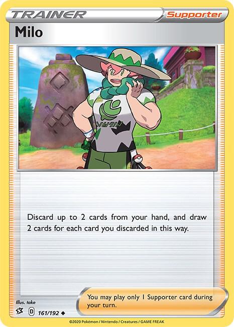 Milo 161/192 Reverse Holofoil — Rebel Clash Pokémon card
