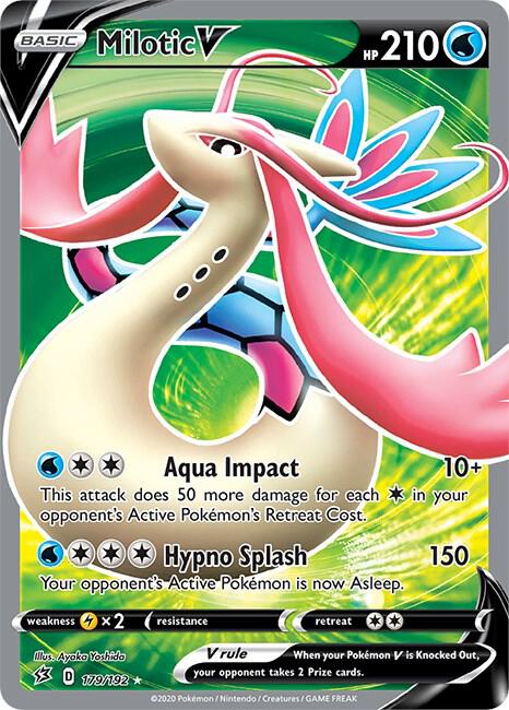 Milotic V 179/192 Holofoil — Rebel Clash Pokémon card