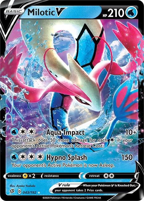 Milotic V 043/192 Holofoil — Rebel Clash Pokémon card