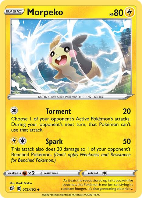 Pokemon - Rebel Clash - Morpeko - 073/192 - Reverse Holofoil