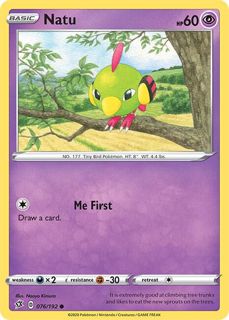 Natu 076/192 — Rebel Clash Pokémon card