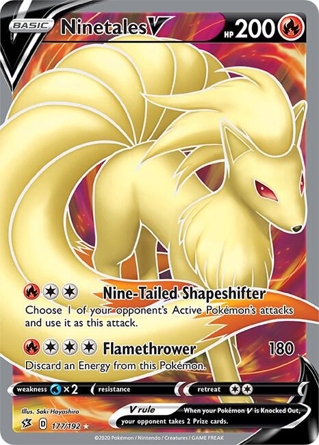 Ninetales V 177/192 Holofoil — Rebel Clash Pokémon card