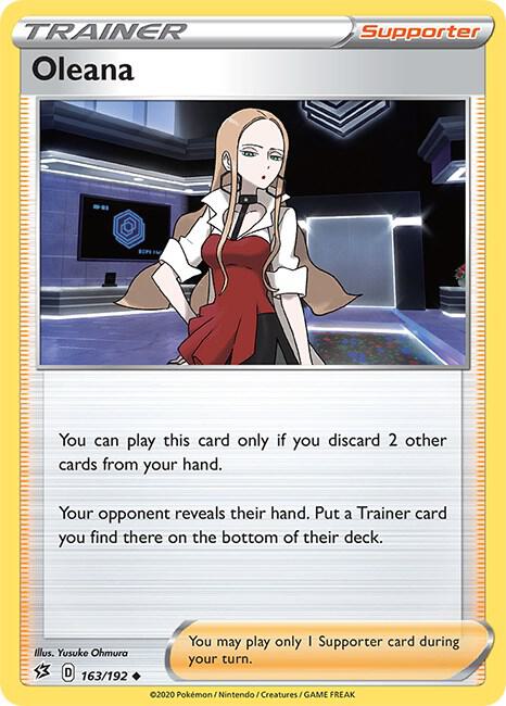Oleana 163/192 Reverse Holofoil — Rebel Clash Pokémon card