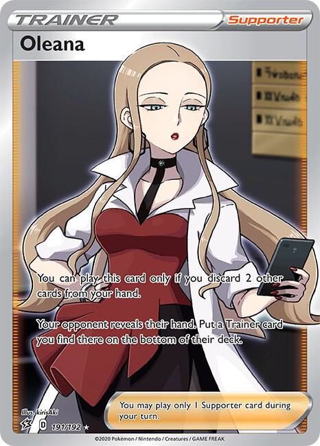 Oleana 191/192 Holofoil — Rebel Clash Pokémon card