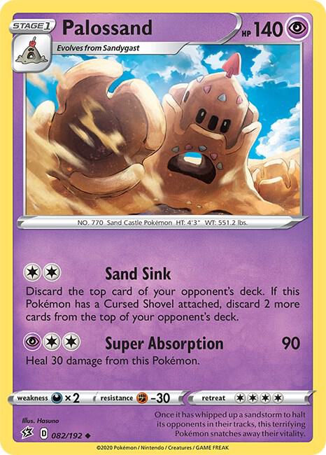 Palossand 082/192 Reverse Holofoil — Rebel Clash Pokémon card