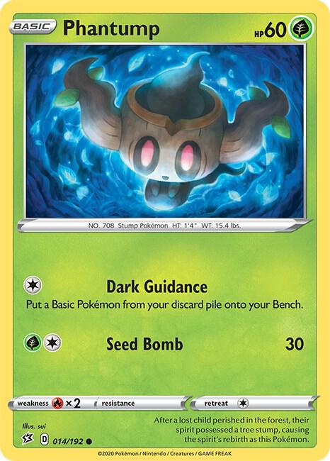 Phantump 014/192 Reverse Holofoil — Rebel Clash Pokémon card