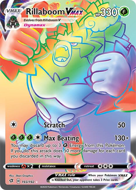 Rillaboom VMAX 193/192 Holofoil — Rebel Clash Pokémon card