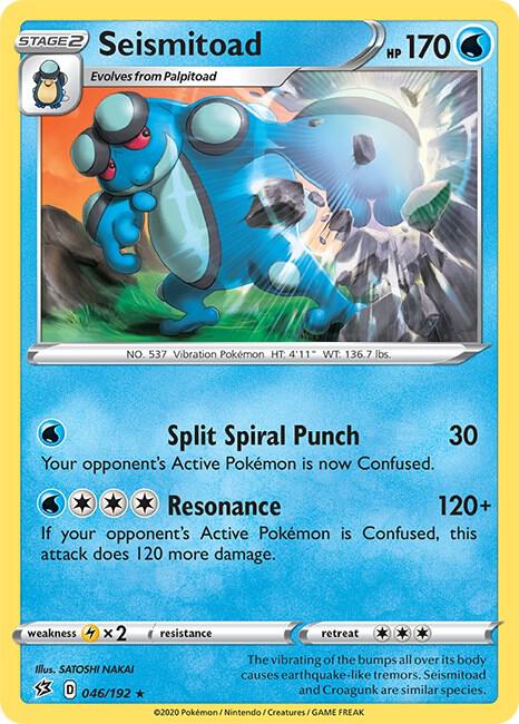 Seismitoad 046/192 Reverse Holofoil — Rebel Clash Pokémon card