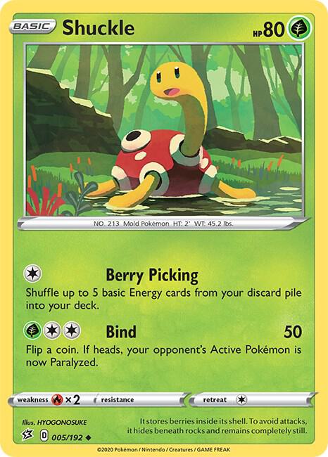 Shuckle 005/192 — Rebel Clash Pokémon card