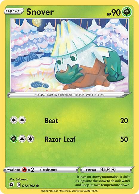 Snover 012/192 — Rebel Clash Pokémon card