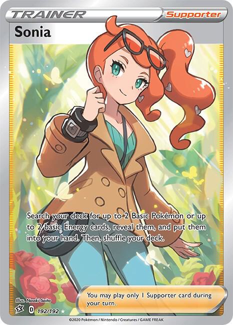 Sonia 192/192 Holofoil — Rebel Clash Pokémon card