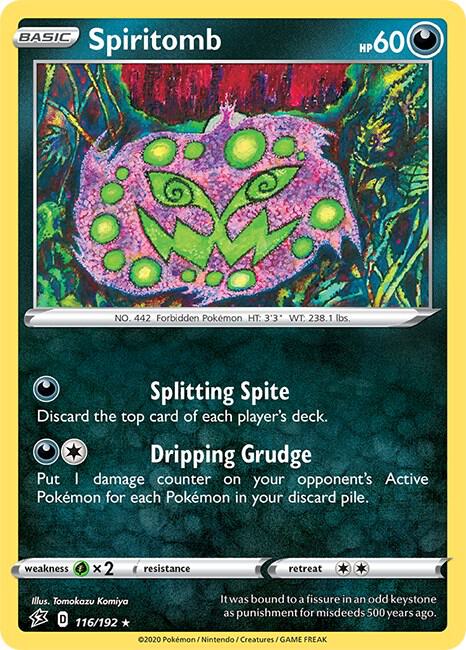 Spiritomb 116/192 Reverse Holofoil — Rebel Clash Pokémon card