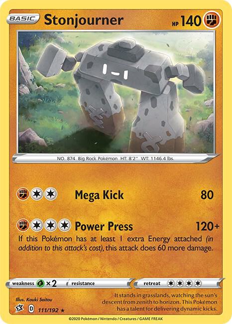 Stonjourner 111/192 Holofoil — Rebel Clash Pokémon card
