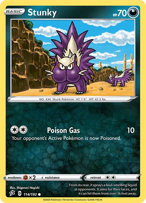 Stunky 114/192 — Rebel Clash Pokémon card
