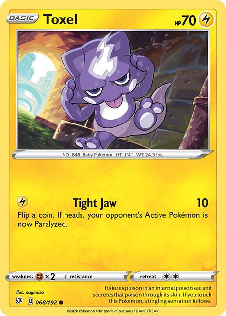 Pokemon - Rebel Clash - Toxel - 068/192 - Reverse Holofoil