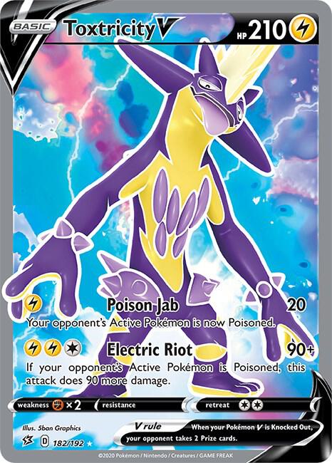 Toxtricity V 182/192 Holofoil — Rebel Clash Pokémon card