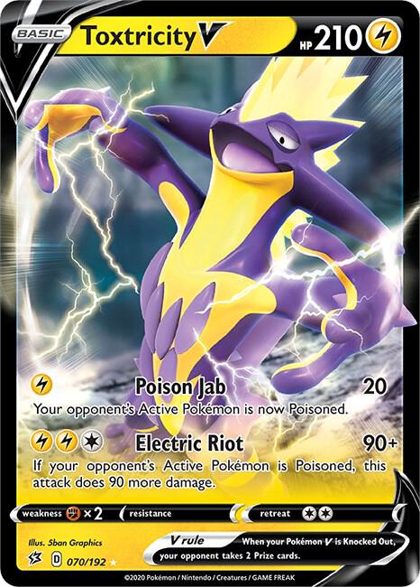 Toxtricity V 070/192 Holofoil — Rebel Clash Pokémon card