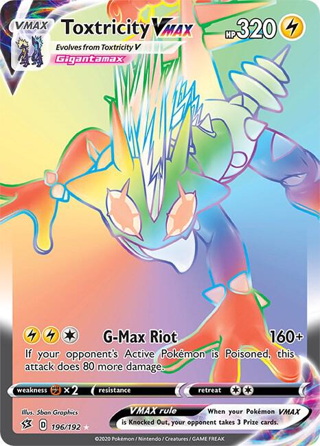 Toxtricity VMAX 196/192 Holofoil — Rebel Clash Pokémon card