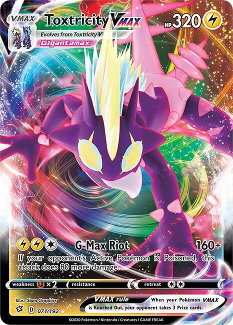 Toxtricity VMAX 071/192 Holofoil — Rebel Clash Pokémon card