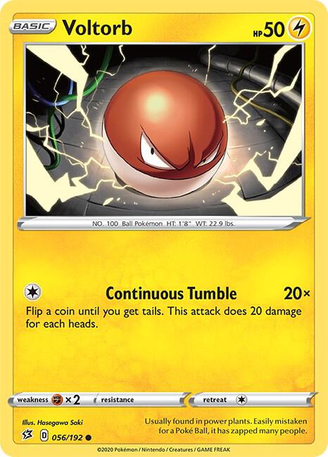 Pokemon - Rebel Clash - Voltorb - 056/192 - Reverse Holofoil